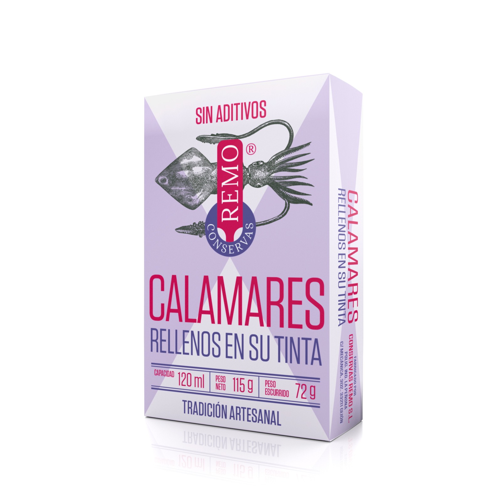 Calamares rellenos en su tinta. Lata 115 g