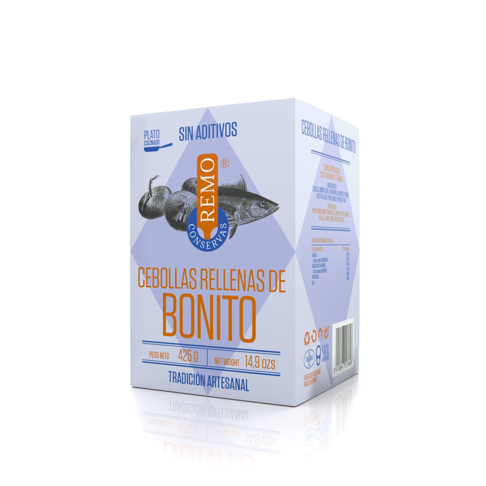 Cebollas rellenas de Bonito. Lata 425 g